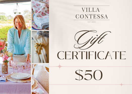 Villa Contessa Gift Certificate