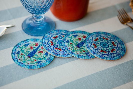 round ceramic drink coasters