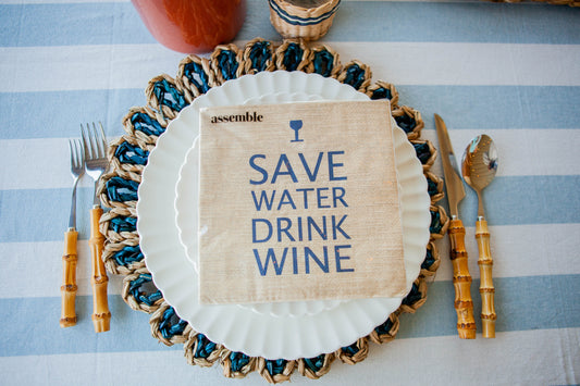 Save Water Drink Wine Paper napkins