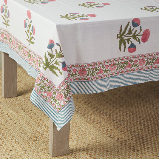 Tableau Pink Poppy Tablecloth