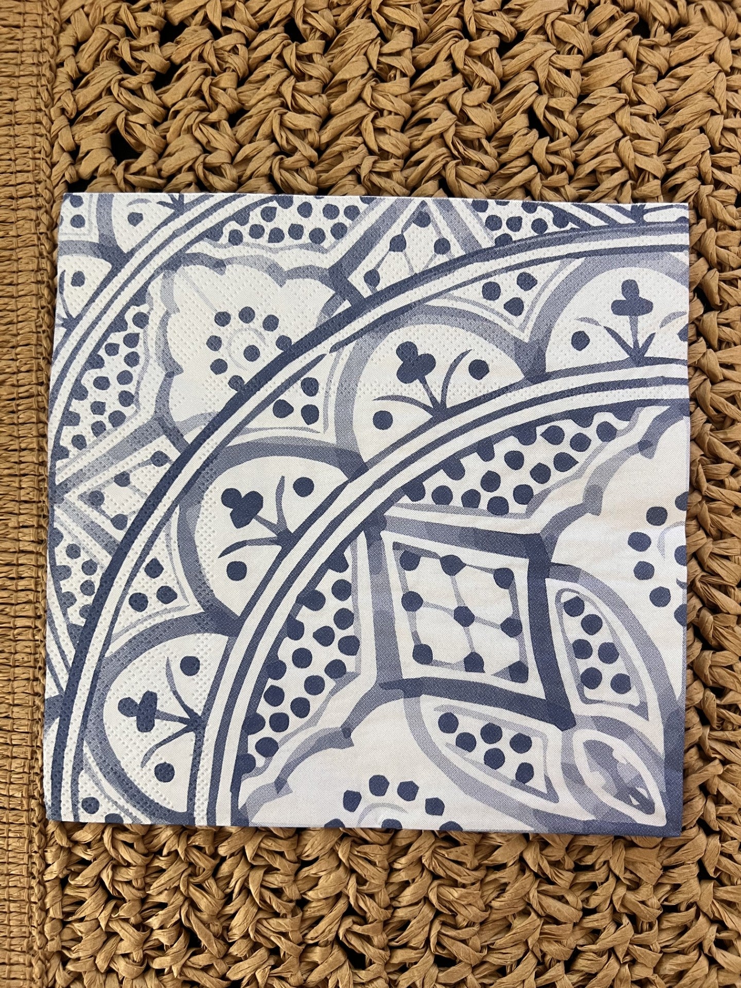 Aleah blue paper napkin