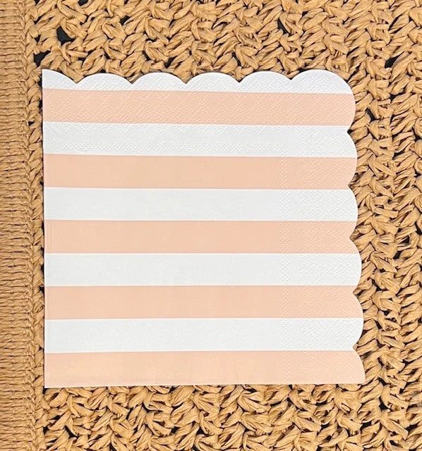 Carnival stripe pink paper napkin