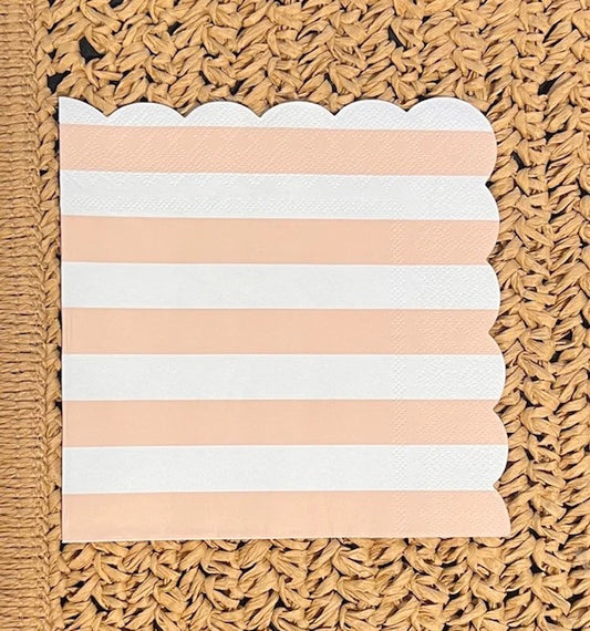 Carnival stripe pink paper napkin