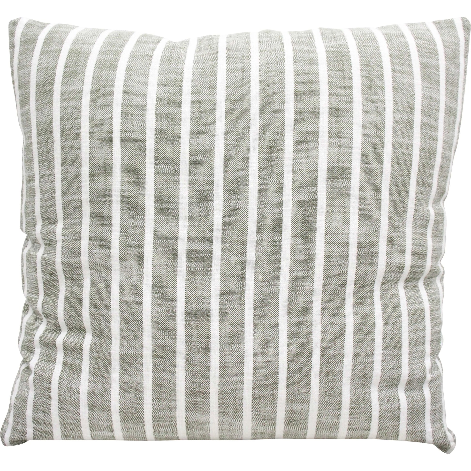 Harbour Stripe Olive Cushion