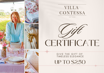 Villa Contessa Gift Certificate