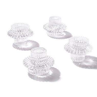 glass craft ripple candle holder