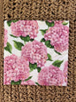 Pink hydrangea paper napkin