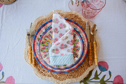 Tableau Poppy Napkins – Pink (Set of 4)