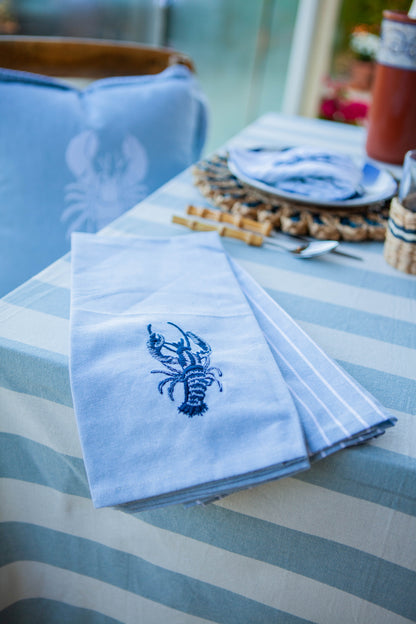 Cushion Lobster Chambray