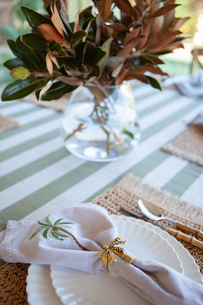 Embroidered Palm Napkins Set of 4