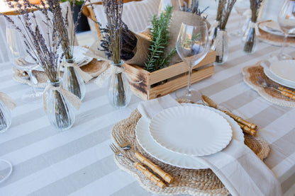 Napkin Chambray Stripe Natural (Set of 4)