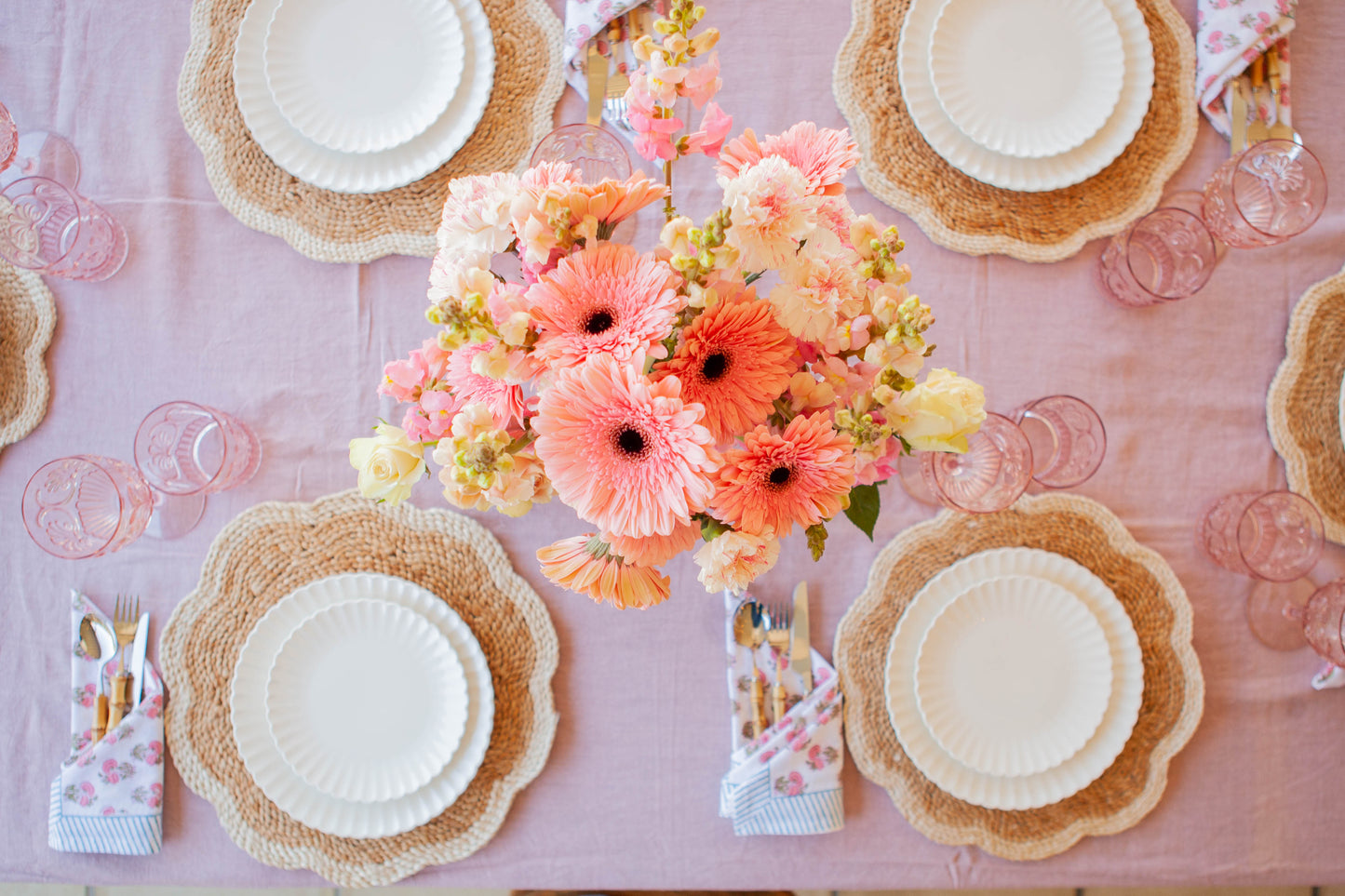Patina Fringe Tablecloth Primrose