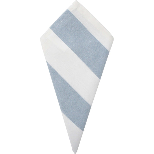 Chambray stripe blue napkin