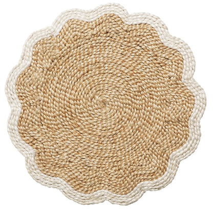 Paloma scallop shape woven placemat