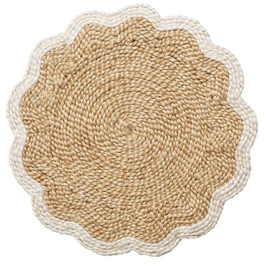 Paloma scallop shape woven placemat