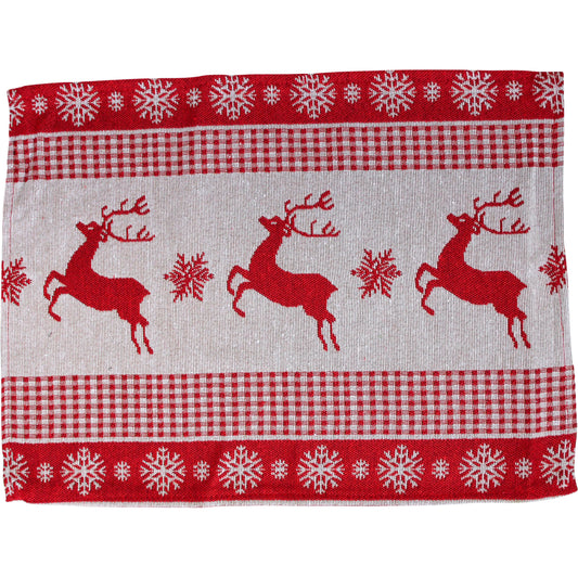 Placemat Prancing Reindeer Set of 6