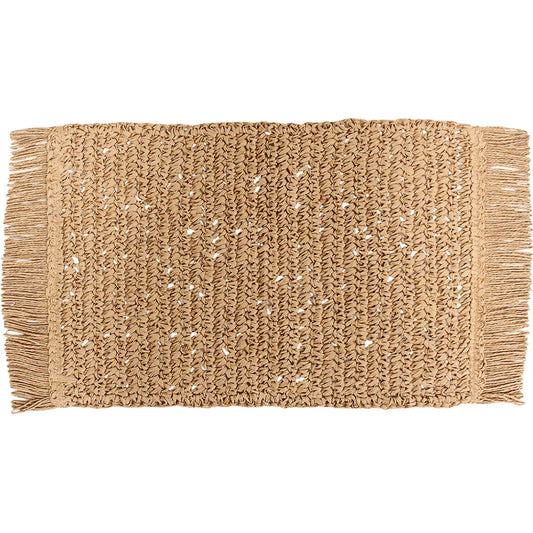 Rectangle fringe natural placemat