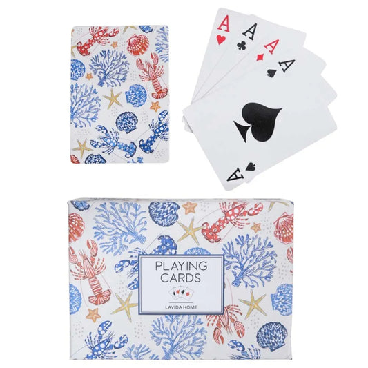 Lobster print luxury playing cards