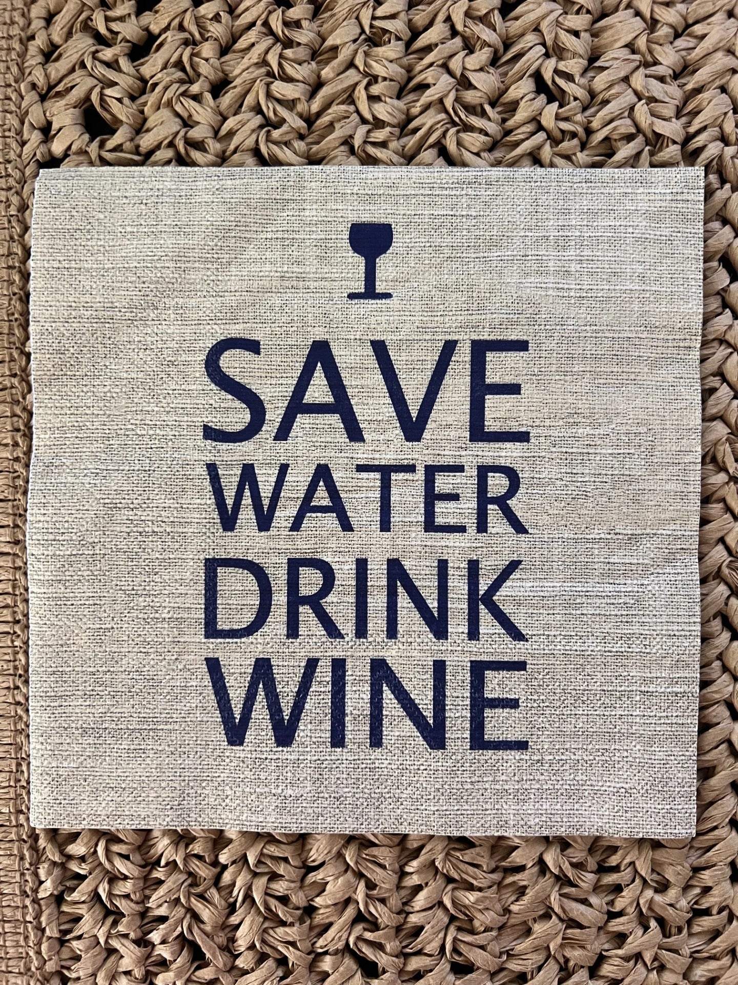Save Water Drink Wine paper napkin