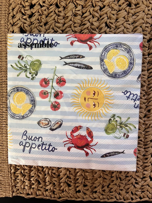 Sicily multi print paper napkins