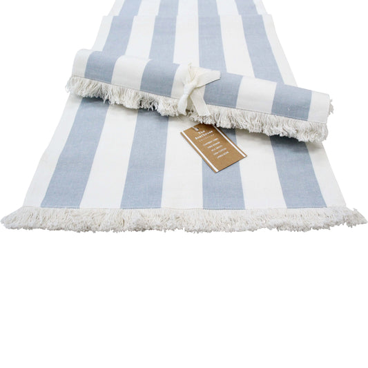 Chambray Stripe Blue Table runner