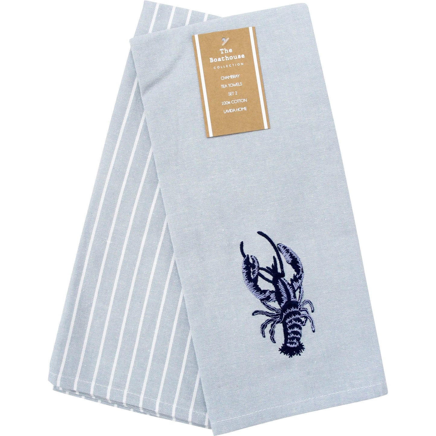 Tea towels with lobster patch