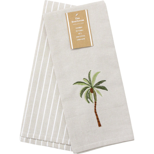 Tea towels with palm print 