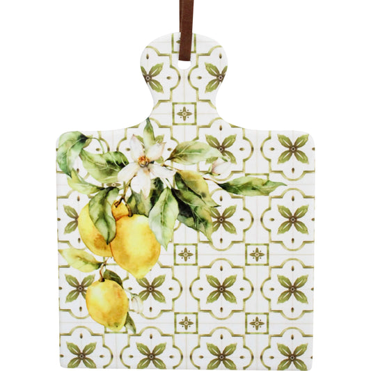 Square Trivet with Mediterranean Lemons design