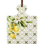 Square Trivet with Mediterranean Lemons design