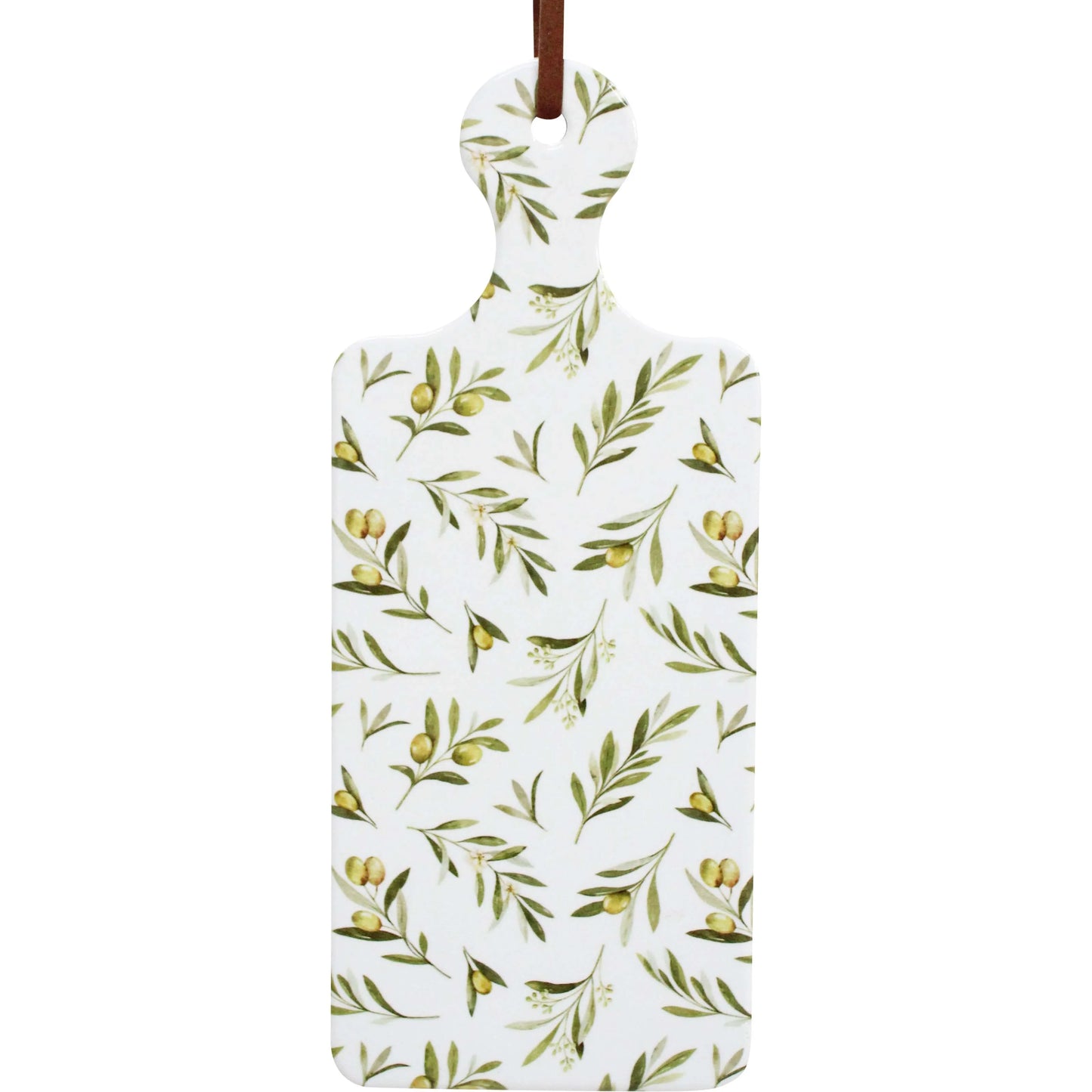 Rectangle trivet with olive print