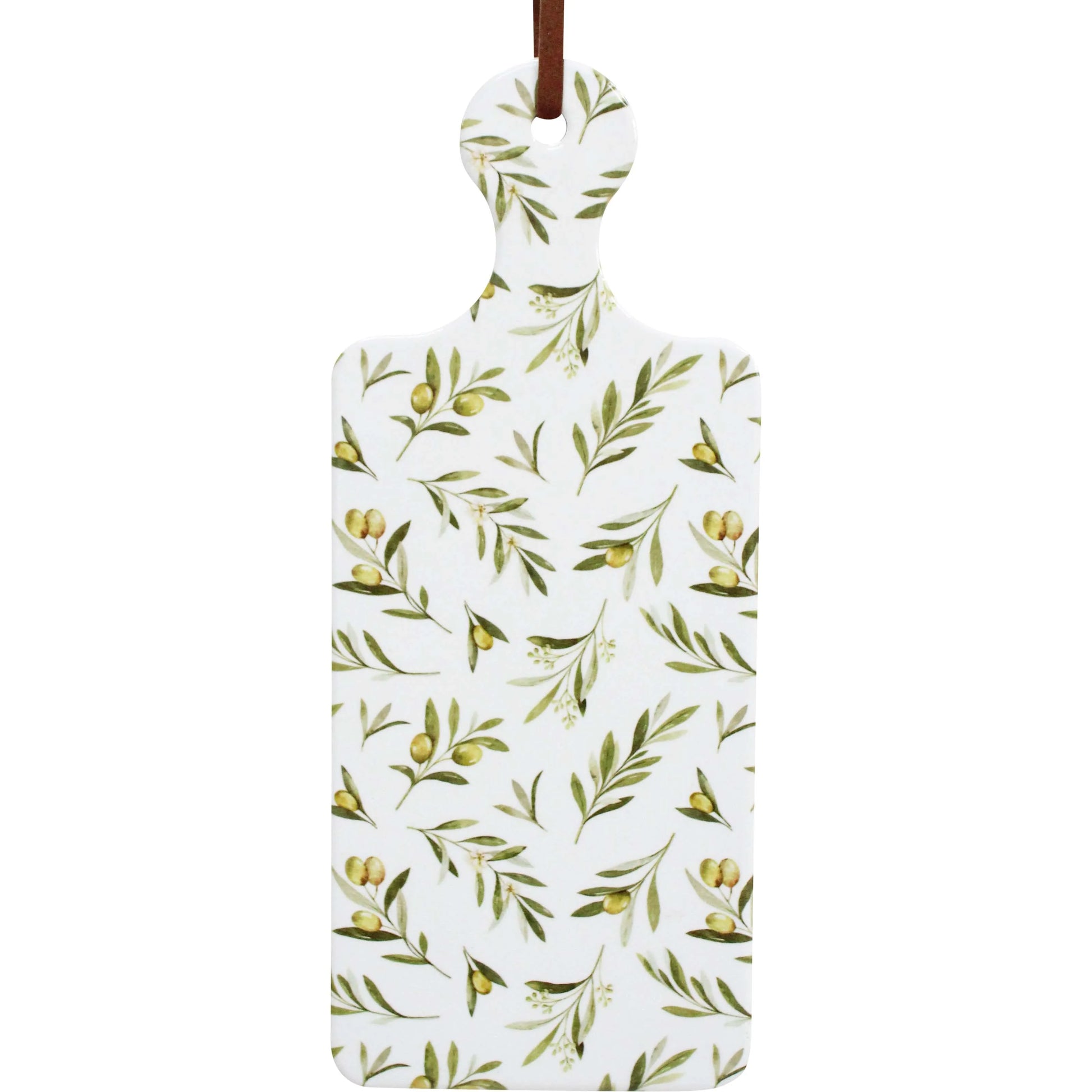 Rectangle trivet with olive print