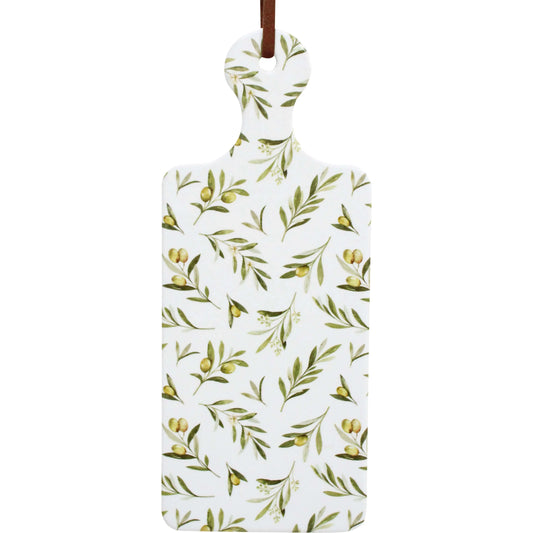 Rectangle trivet with olive print